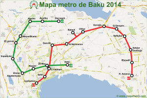 Baku tunnelbanekarta