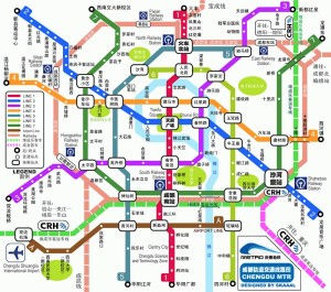 Harta Chengdu Metro 2014 schematic