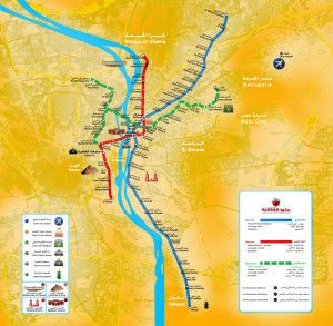 カイロの地下鉄地図 2014
