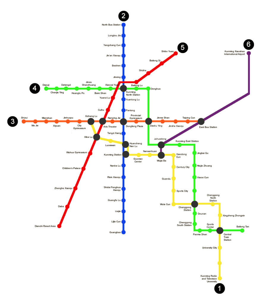 Metro Mapa de Kunming