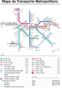 Årets tunnelbanekarta i Sao Paulo 2014