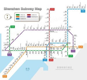 Shenzhen subway old map 2014