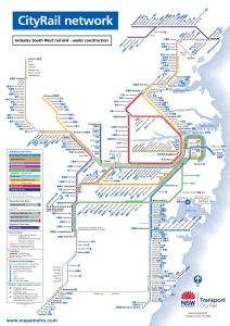Mapa metra v Sydney 2020