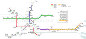 Mapa antiguo del metro de Tianjin 2014