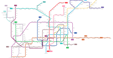 Karta över Shenzhens tunnelbana