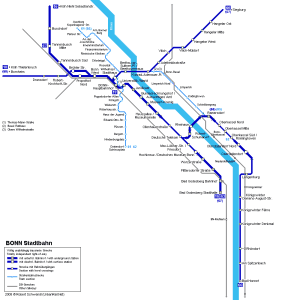 Mapa μετρό Βόννη 2