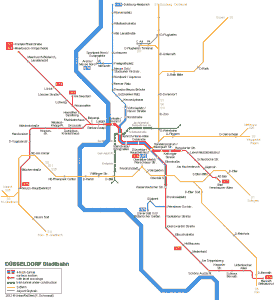 Metro kartta Düsseldorf 2