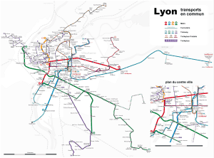 Mapa metro Lyon 2