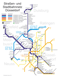 Duesseldorf mappa della metropolitana 6