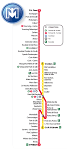 Mapa antiguo metro Lille (Lille Metro) 4 2014