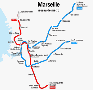 Марсель карта метро 1