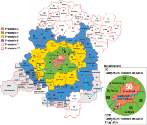 Mapa oblastí Frankfurtu 2014