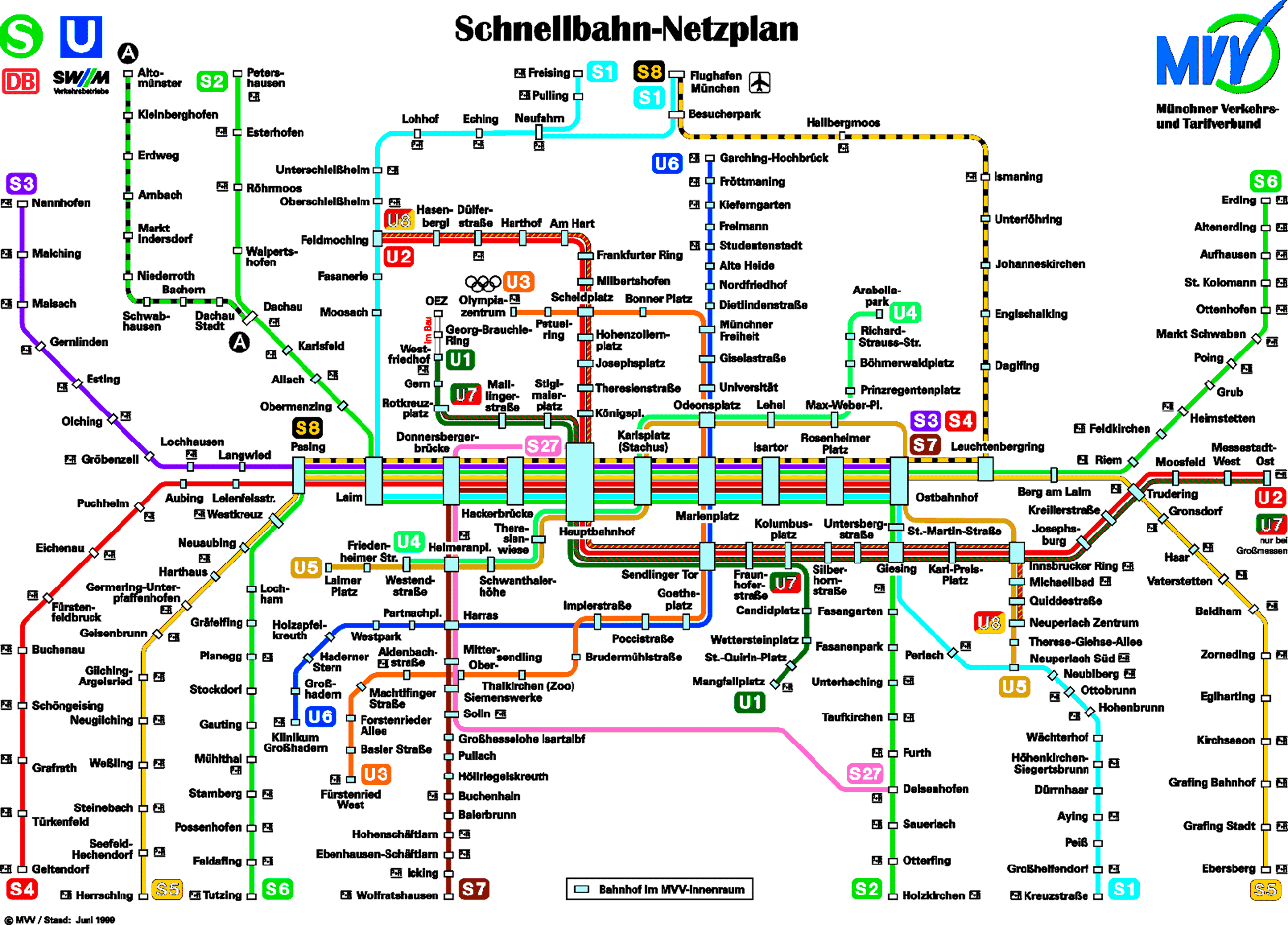Mapa metro Munich (München U-Bahn) - Mapa Metro