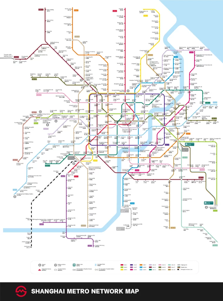 Mapa metra w Szanghaju 3