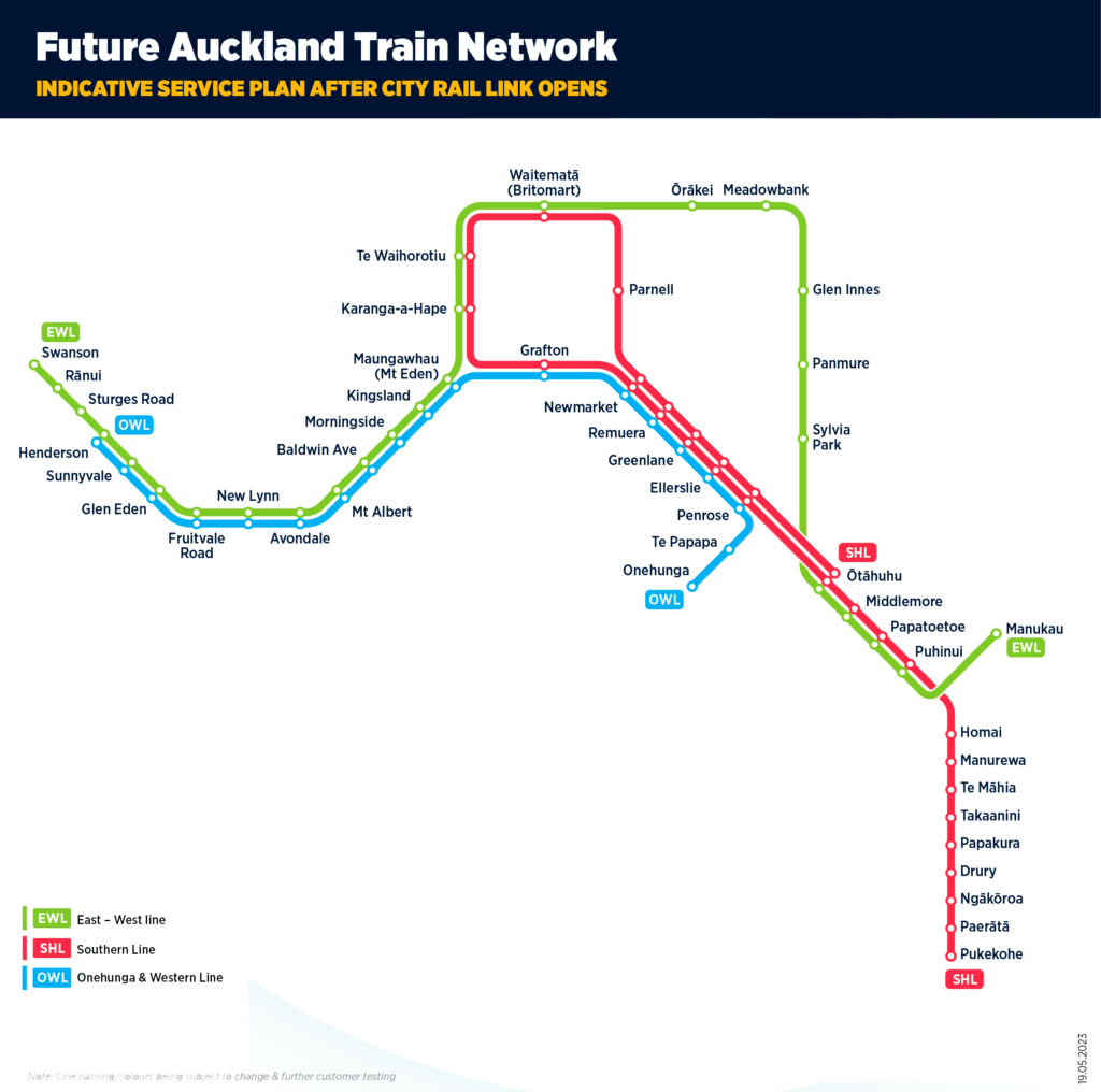 City Rail Link De Auckland - Metro Mapa