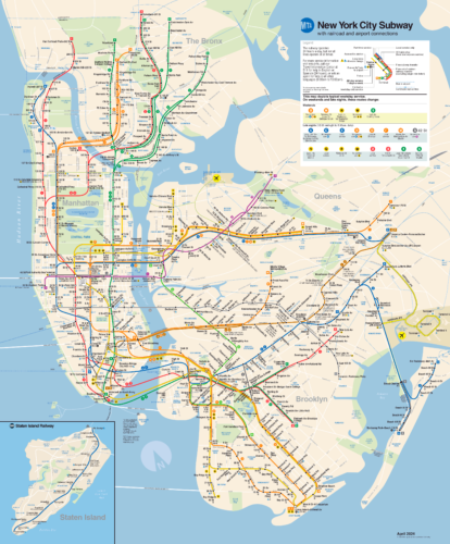 Карта метро Нью-Йорка