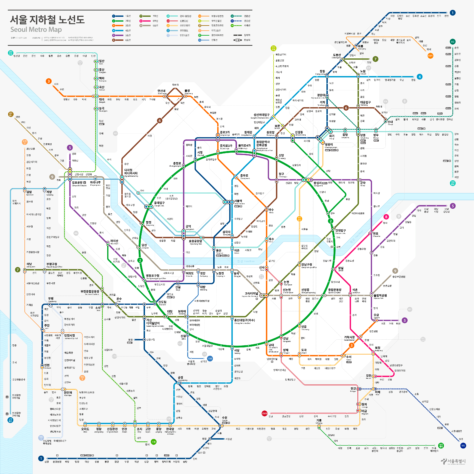 首爾地鐵地圖韓語, 年 2024