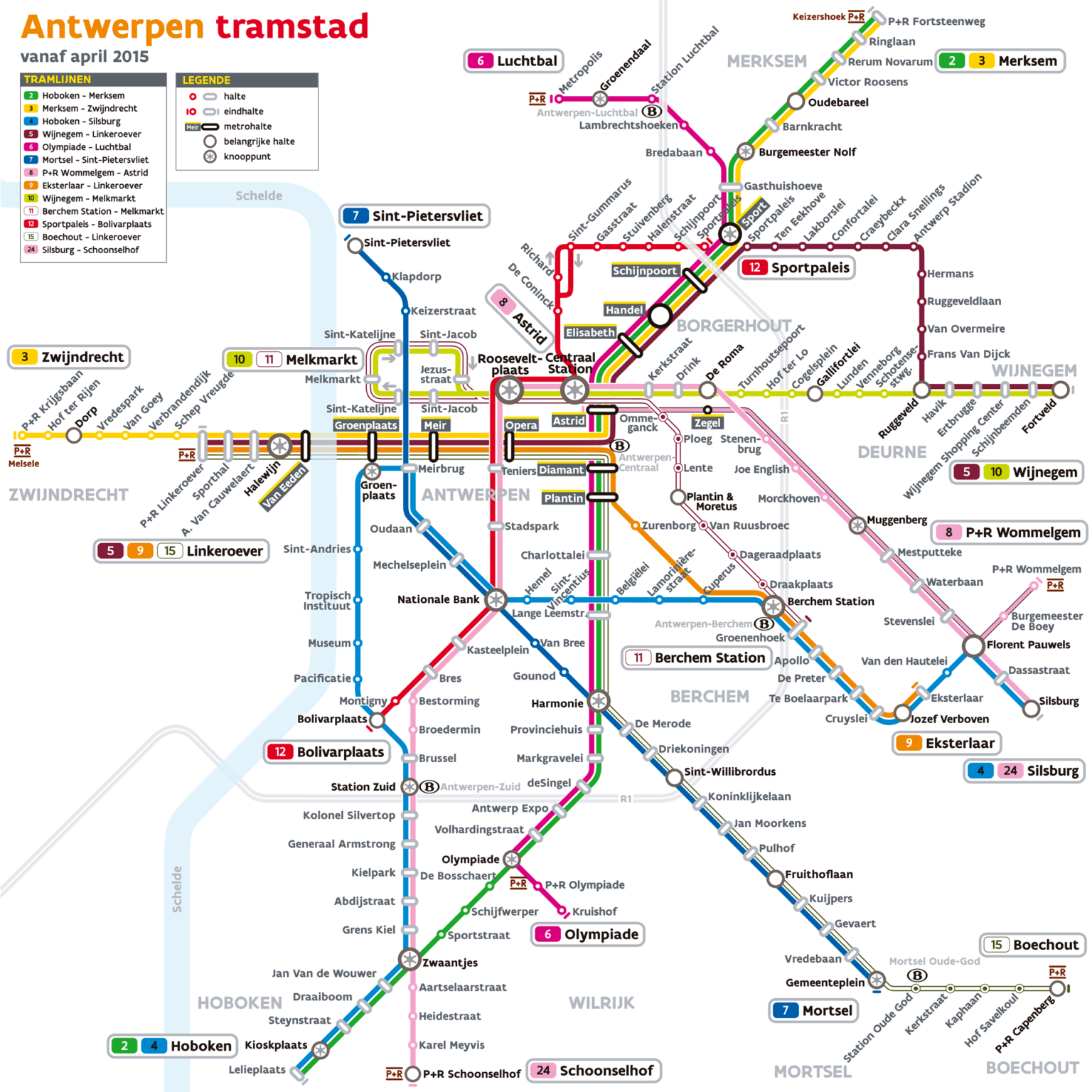 Antwerp premetro map