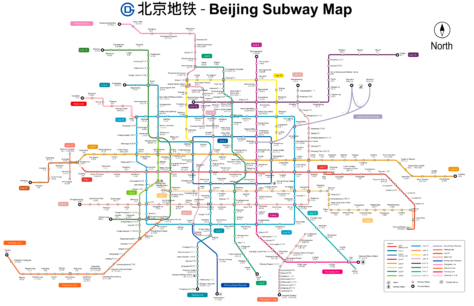 Plan du métro de Beiging
