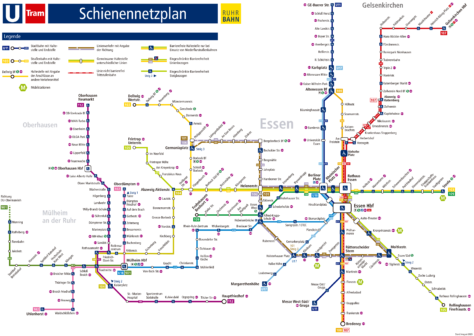 Mapa del metro de Mülheim.