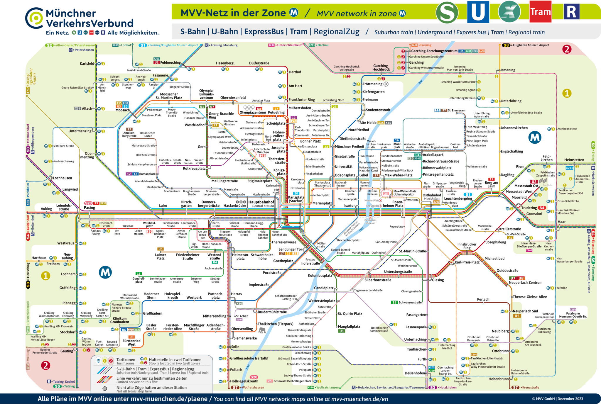 Munich metro map