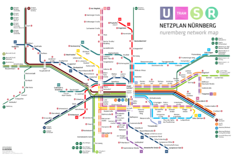 Red ferroviaria de Nuremberg, con metro, tranvía y ferrocarriles