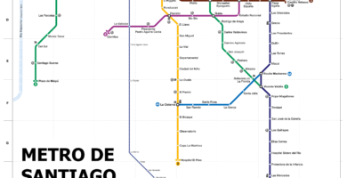 Santiago tunnelbanekarta