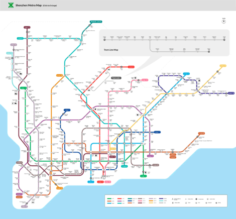 Mapa de Shenzhen subway 2024 version 2